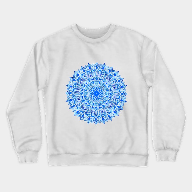 Blue Mandala | Giant snowflake Crewneck Sweatshirt by foxeyedaisy